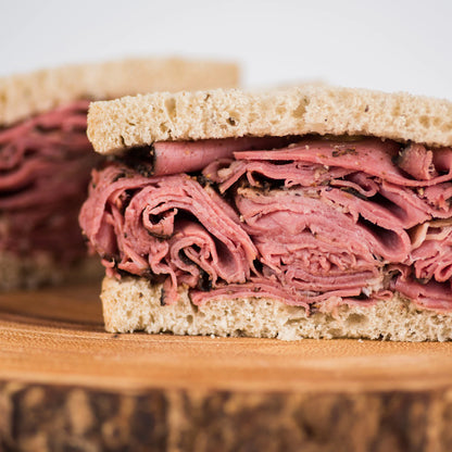 Sliced pastrami deposit